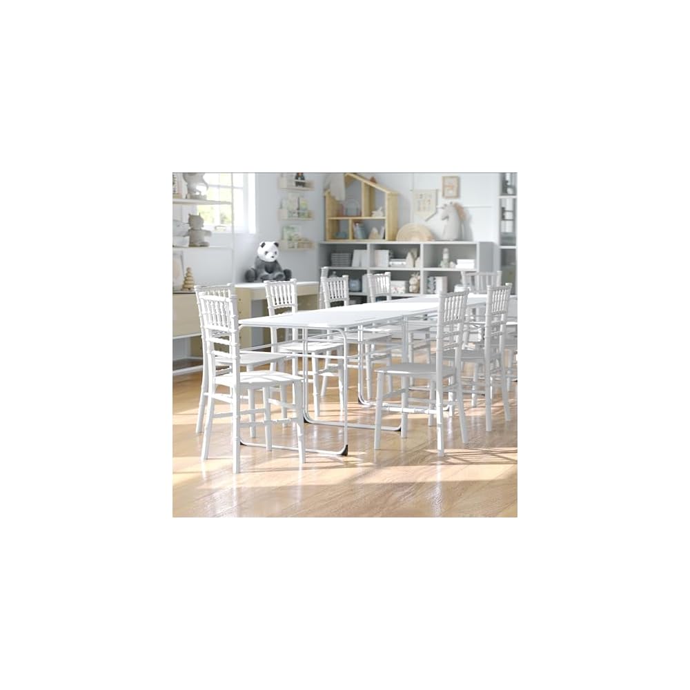 Flash Furniture Hercules Kids Resin Chiavari Chair, White